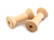Dřevěná cívka 20x40 mm přírodní sv., 5 ks - zvětšit obrázek