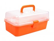 Plastový box / kufřík 20x33x15 cm rozkládací 3 oranžová, 1 ks - zvětšit obrázek