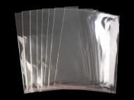PP sáček s lepicí klopou 35x45 cm transparent, 100 ks