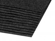 Látková dekorativní plsť / filc 20x30 cm 12 (F93) šedočerná tm., 2 ks - zvětšit obrázek