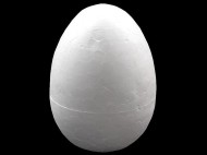 Vejce 7x11 cm polystyren bílá, 10 ks - zvětšit obrázek