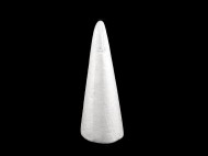 Kužel 7x19 cm polystyren bílá, 1 ks - zvětšit obrázek