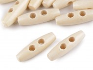 Dřevěný knoflík oliva 12x40 mm 7 přírodní sv. lakovaná, 500 ks - zvětšit obrázek