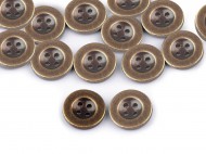 Knoflík imitace kovu velikost 24, 32 1 (24&quot;) staromosaz, 20 ks - zvětšit obrázek