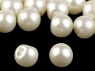 Perla k našití / knoflík 12 mm 1 perleť krémová, 10 ks - zvětšit obrázek