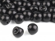 Perla k našití / knoflík 8 mm 3 černá, 20 ks - zvětšit obrázek