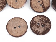 Knoflík kokos oboustranný velikost 24, 28, 32, 36, 40, 48 5 (48&quot;) přírodní stř., 5 ks - zvětšit obrázek
