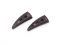 Designový knoflík roh s prošitým stehem 13x32 mm