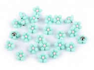 Knoflík 3D květ velikost 22 3 mint, 25 ks - zvětšit obrázek