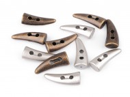 Knoflík roh s kovovým vzhledem13x33 mm - zvětšit obrázek