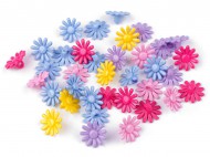 Plastové knoflíky / korálky květ 15 mm - zvětšit obrázek