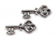 Přívěsek klíč 9x20 mm 1 platina s patinou, 10 ks - zvětšit obrázek
