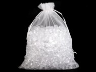 Dárkový pytlík 21x29 cm organza 7 bílá, 10 ks - zvětšit obrázek