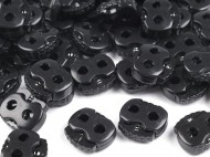 Brzdičky s dvěmi dírkami 15x15 mm malé 1 (332) černá, 10 ks - zvětšit obrázek
