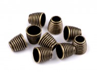 Kovová koncovka na šňůru 6,7 mm 4 staromosaz, 10 ks - zvětšit obrázek