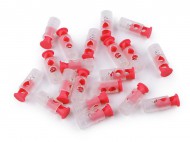 Brzdičky s dvěmi dírkami 9x24 mm 2 červená, 10 ks - zvětšit obrázek