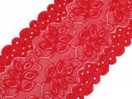 Elastická krajka / vsadka / běhoun šíře 16 cm 5 červená, 1 m - zvětšit obrázek