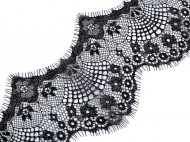 Francouzská krajka šíře 12 cm 4 černá, 3 m - zvětšit obrázek