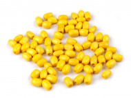Dřevěné korálky oliva 5x8 mm žlutá, 500 g - zvětšit obrázek
