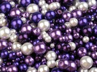 Skleněné voskové perly mix velikostí a barev 4-12 mm 4 mix, 50 g - zvětšit obrázek