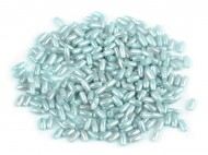 Plastové voskové korálky / perly Glance rýže 3x6 mm 8 modrá ledová, 10 g - zvětšit obrázek