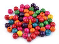 Dřevěné korálky 10 mm mix, 25 g - zvětšit obrázek