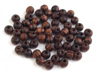 Dřevěné korálky Strip 8 mm 4 borovice tmavá, 10 g - zvětšit obrázek