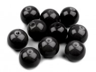 Skleněné voskové perly 10 mm 20B černá, 50 g - zvětšit obrázek