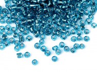 Rokajl 12/0 - 2 mm s průtahem 23B modrá, 50 g - zvětšit obrázek