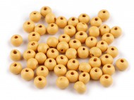 Dřevěné korálky 8 mm 5 žlutobéžová, 20 g - zvětšit obrázek