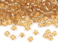 Rokajl Preciosa 8/0 - 3 mm s průtahem 17020 zlatá sv., 20 g - zvětšit obrázek