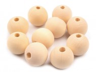 Dřevěné korálky nelakované 18 mm přírodní sv., 10 ks - zvětšit obrázek