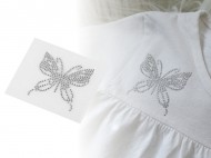 Hotfix nažehlovací kamínková aplikace na textil motýl