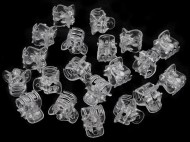 Skřipec do vlasů malý 10x13 mm transparent 3 transparent kouřová, 20 ks - zvětšit obrázek