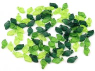 Plastové korálky lístečky mix 5x10 mm