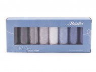 Sada bavlněných nití Silk-finish Mettler 8x150 m 4 mix zima, 1 sada - zvětšit obrázek