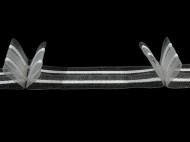 Záclonovka 2 skladová šíře 25 mm transparent, 50 m - zvětšit obrázek