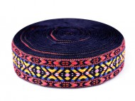 Vzorovka / popruh indiánský motiv šíře 38 mm - zvětšit obrázek