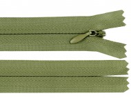Spirálový zip skrytý No 3 délka 50 cm 263 zelená khaki, 1 ks - zvětšit obrázek