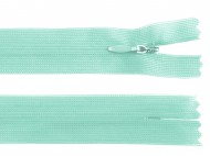 Spirálový zip skrytý No 3 délka 50 cm dederon 201 modrá azuro, 1 ks - zvětšit obrázek