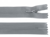Spirálový zip skrytý No 3 délka 50 cm dederon 316 šedá neutrální, 1 ks - zvětšit obrázek