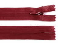 Spirálový zip skrytý No 3 délka 50 cm dederon 178 bordó, 1 ks - zvětšit obrázek