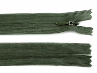 Spirálový zip skrytý No 3 délka 50 cm dederon 327 zelená olivová, 1 ks - zvětšit obrázek