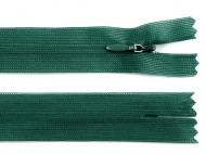 Spirálový zip skrytý No 3 délka 40 cm dederon 272 zelená piniová, 1 ks - zvětšit obrázek