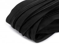 Zip stanový spirálový No 10 s oboustranným jezdcem délka 195 cm černá, 1 ks - zvětšit obrázek