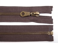 Staromosazný zip No 5 délka 60 cm bundový 304 hnědá čokoládová, 1 ks - zvětšit obrázek