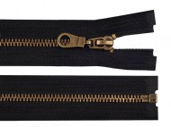 Staromosazný zip No 5 délka 75 cm bundový 322 černá, 1 ks - zvětšit obrázek