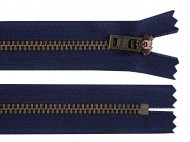 Kovový zip YKK No 5 délka 18 cm staromosazný (jeansový)