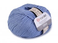 Pletací příze Gina / Jeans 50 g 9 (15) modrá světlá, 1 ks - zvětšit obrázek