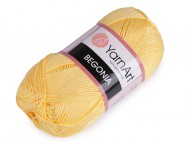 Bavlněná pletací příze Begonia 50 g 3 (4653) žlutá světlá, 1 ks - zvětšit obrázek
